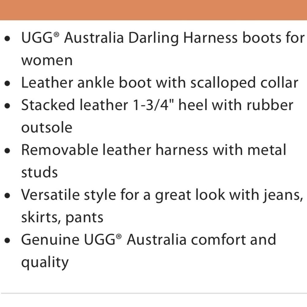 UGG Darling Harness Whisky Leather Ankle Boots - Picture 13 of 16